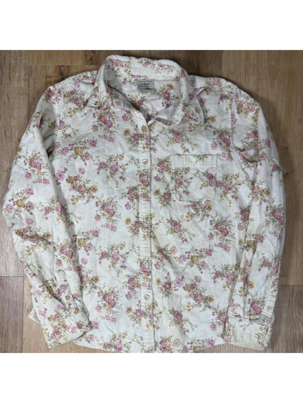 Y2K L.L.Bean Floral Button-Up – M